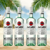 RUM莫吉托mojito750ml 超级朗姆酒BACARDI 4瓶装 百加得白朗姆酒