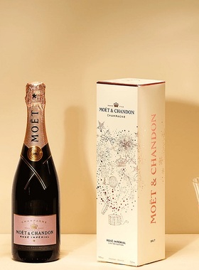 礼盒装#法国进口酩悦香槟Moet Chandon酩悦粉红香槟酒起泡酒750ml