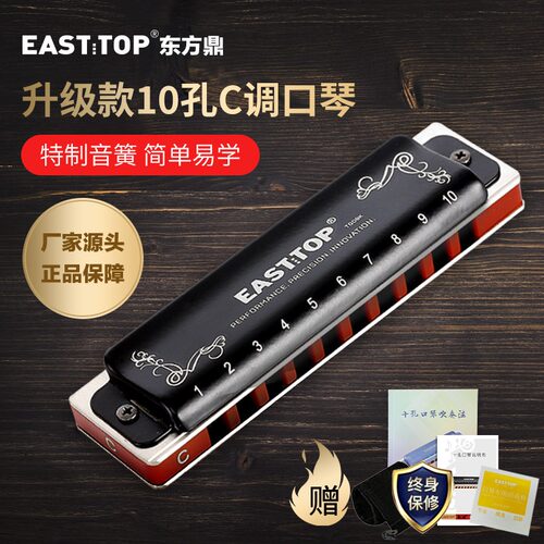 EASTTOP十孔布鲁斯口琴初学专业