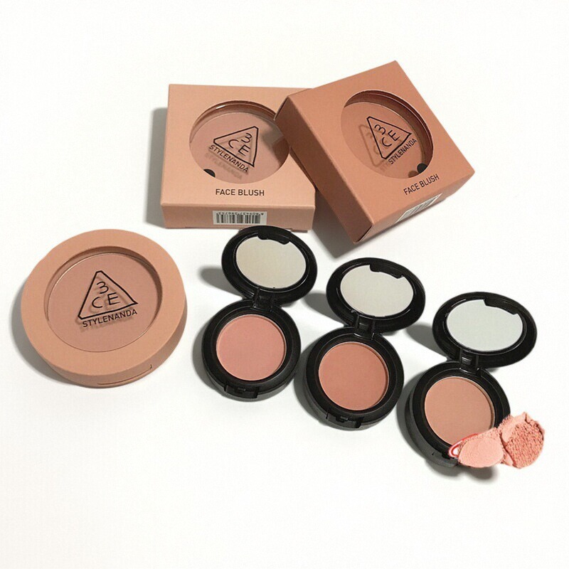 3ce小样蜜桃橘裸粉哑光单色腮红