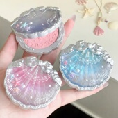 05膨胀色独角兽小天使 新品 花知晓贝壳珍珠丝缎腮红小样01