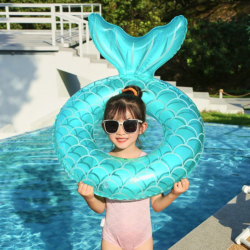 FNL兒童泳圈加厚美人魚坐圈