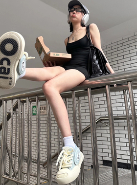 夏季黑色吊带连体衣裤女2025新款性感辣妹气质欧美ins休闲瑜伽裤