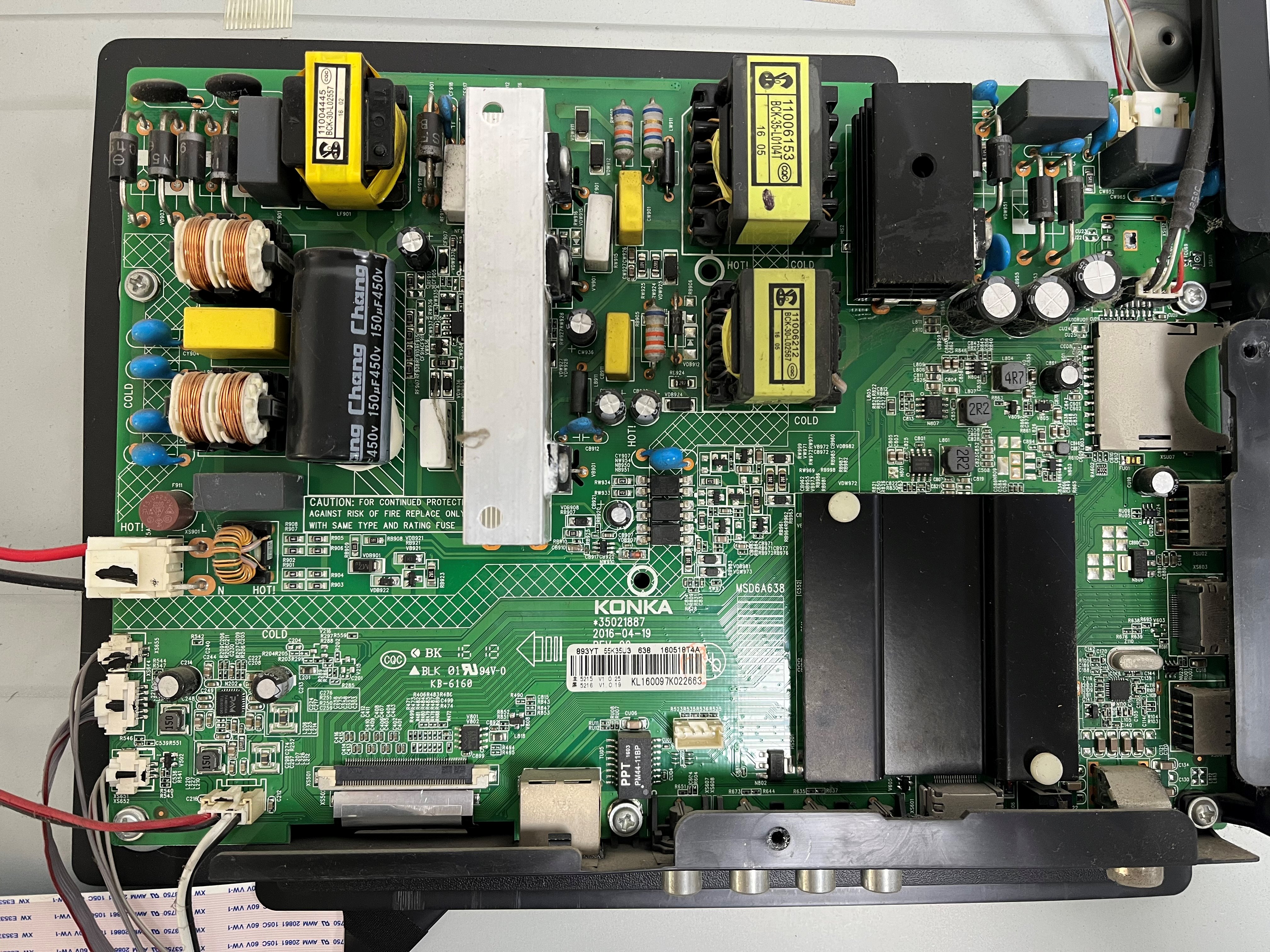 维修康佳LED55K35U A55U B55U 35023887主板扩容EMMC量产备份数据