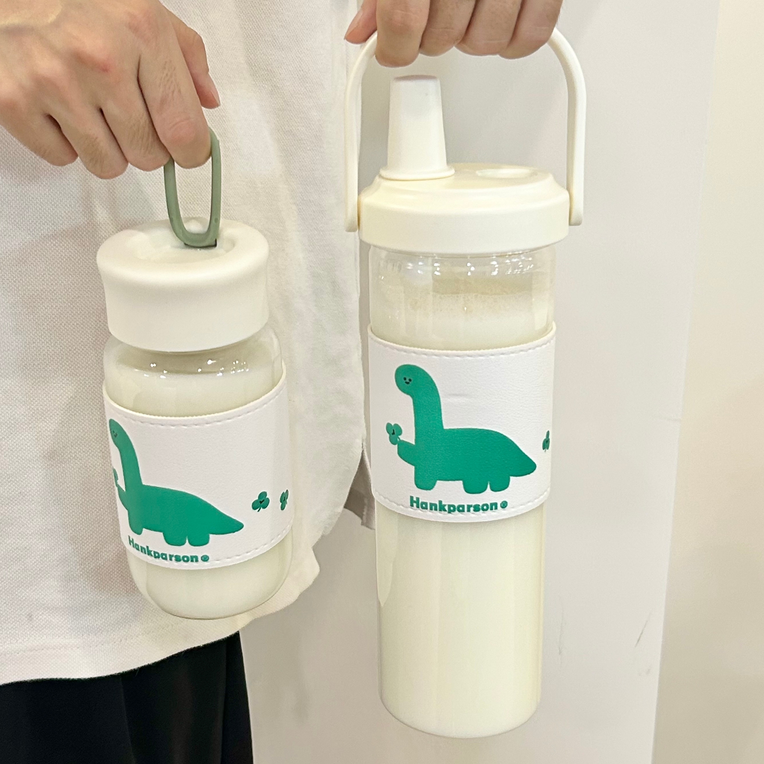 韩版ins小恐龙玻璃杯女生