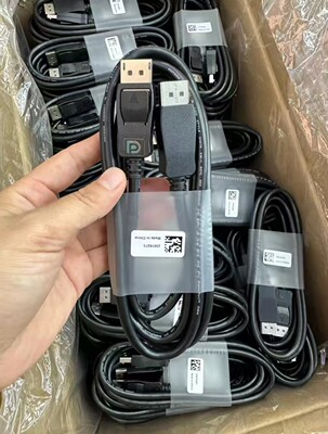 惠普原装拆机DP线2.1版8K高刷铜芯加粗线带防2K360 1.8米 电竞
