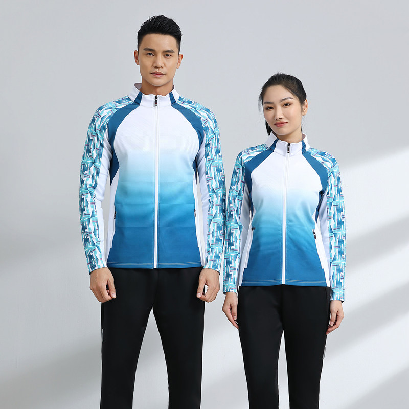 2023新款乒乓球服套装秋冬长袖外套情侣羽毛球衣排球团购队服定制