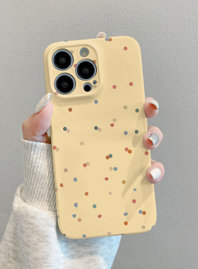 熊猫黄色小彩点手机壳女适用iPhone15苹果13Promax一加12/11/ace2/8硅胶7t小米14华为OPPO荣耀magic6/5三星vi