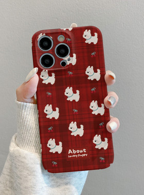 小熊猫樱桃狗女士休闲手机壳iPhone 15 Apple 16Promax Oneplus 12/11/Ace2/8硅胶7t小米14华为Oppo lec耀Mag