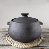 荥经砂锅炖锅老式 粗土煲汤锅家用熬药煮粥无釉沙锅明火燃气炖汤锅