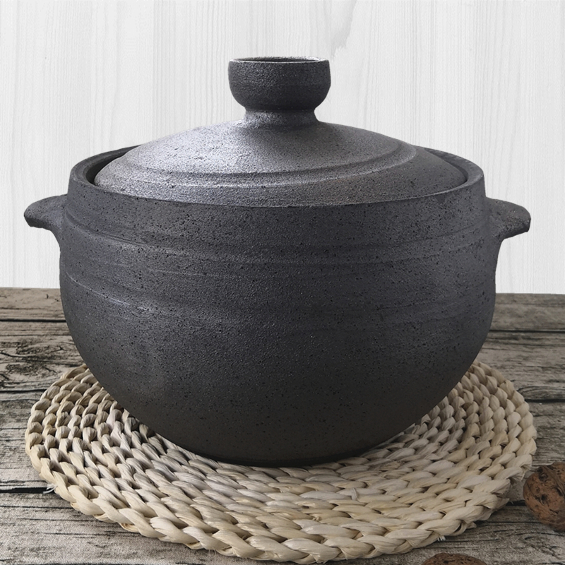 四川非遗黑砂锅煲汤传统无釉土锅