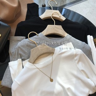 每个色 真 超赞 Y厂 T恤 坑条螺纹圆领打底衫 y剪B