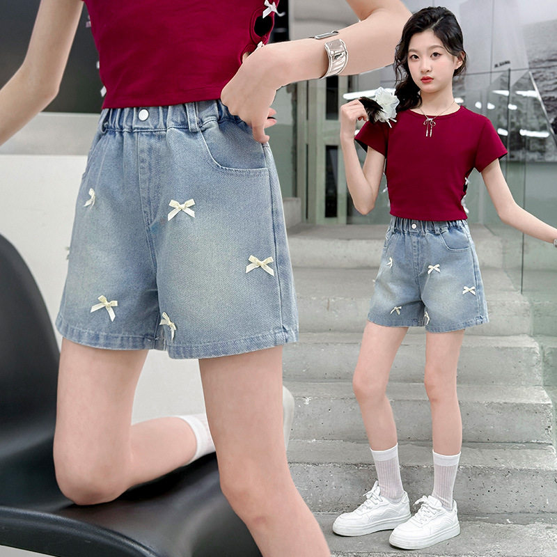 女童夏季韩版洋气牛仔短裤