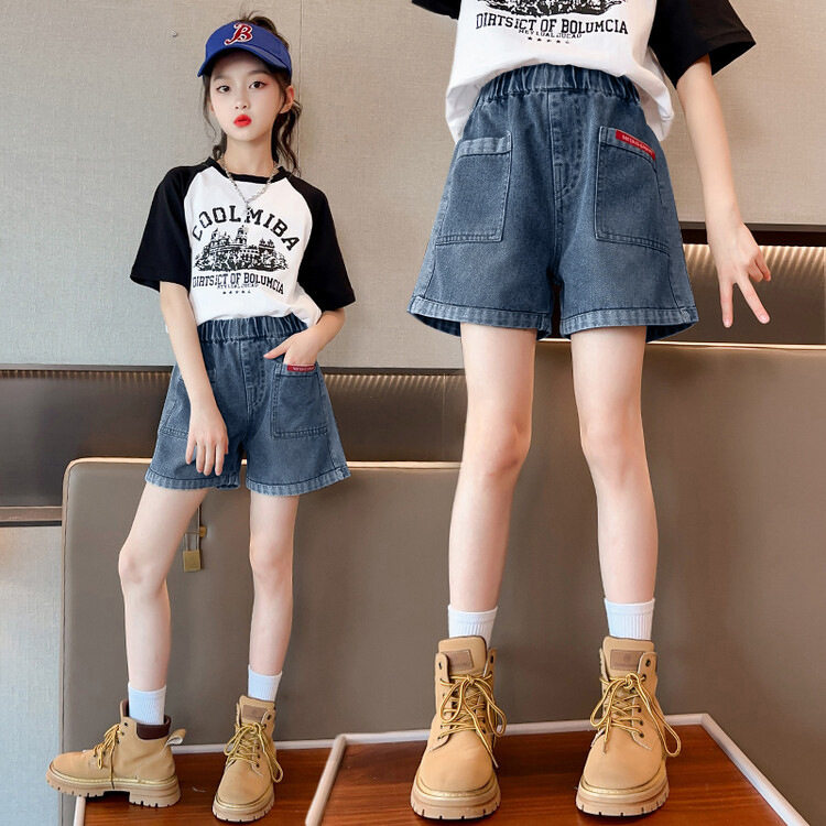 女童牛仔短裤夏季2026新款薄款女宝热裤韩版洋气百搭女孩夏天裤子
