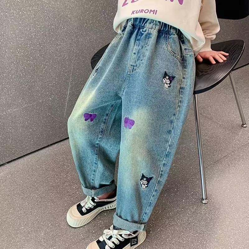 女童牛仔裤2025秋季新款韩版女孩春秋长裤洋气休闲儿童秋装裤子