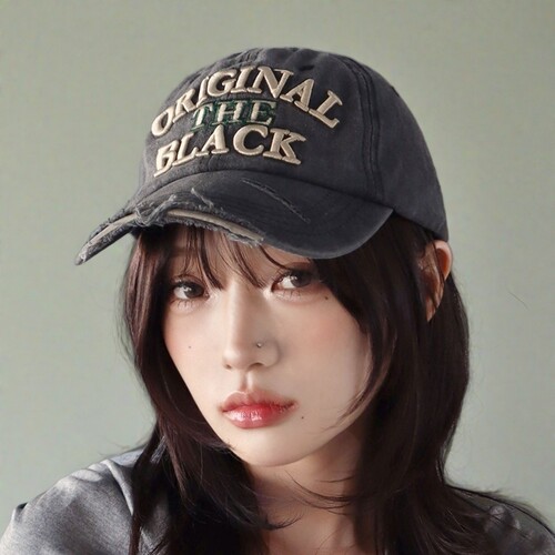 25ss美式复古割破鸭舌帽