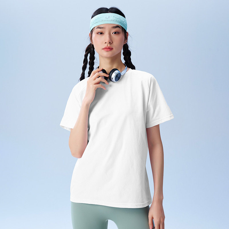 男女同款速干短袖户外凉感散热春夏瑜伽服修身显瘦休闲衣透气T恤