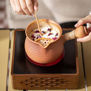 多功能 煮茶器烤奶茶罐电陶炉家用室内围炉煮茶壶煮奶茶陶壶套装