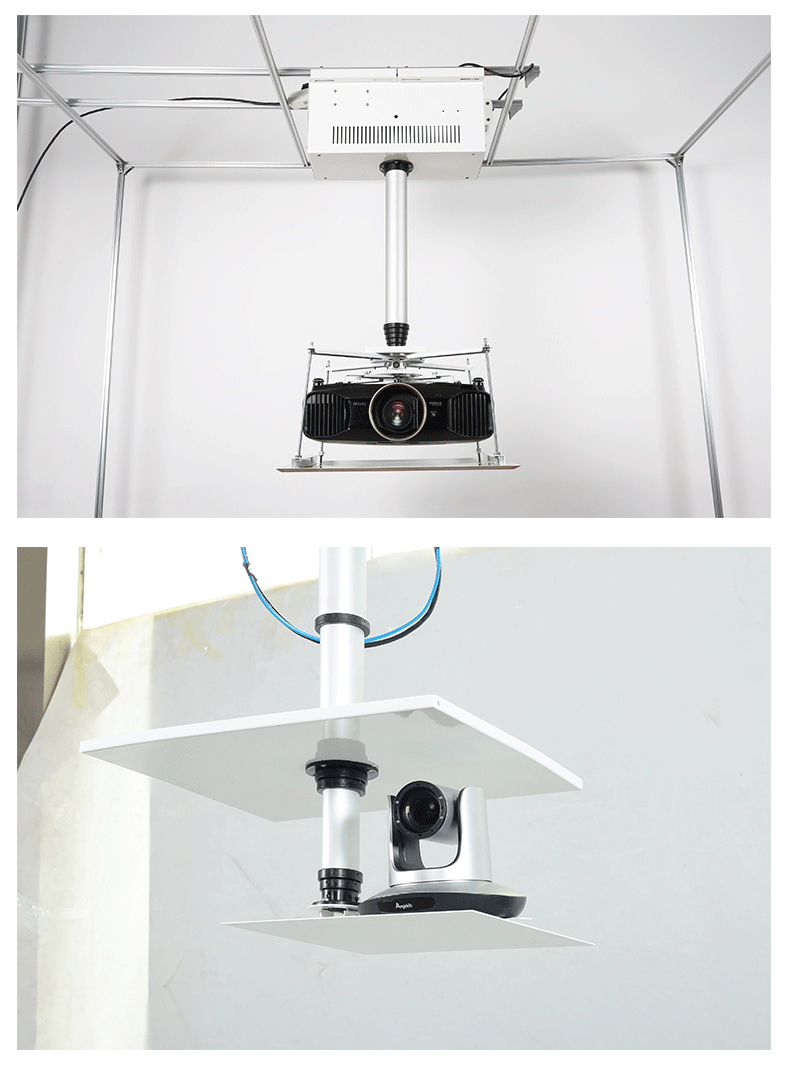 竹节电动投影机吊架隐藏式摇控投影仪挂架吊装伸缩中控投影机支架