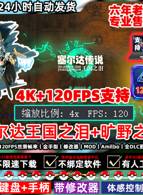 王国之泪塞尔达传说2NS模拟器pc电脑switch4K120FPS帧DLC旷野之息
