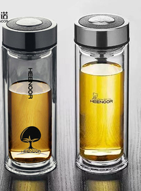 希诺玻璃杯双层隔热耐高温水杯防爆食品级泡茶杯子6701 9302 9607