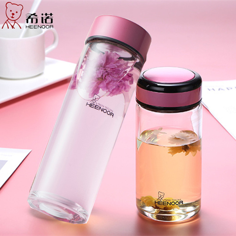 希诺单层少女小巧便携玻璃杯子