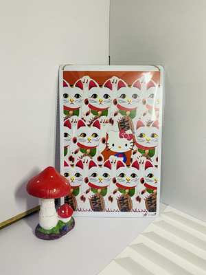 出口外贸厚铁皮画挂画——寻找招财kitty 房间软装饰冰箱贴收纳板