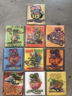 出口订单美式复古机车摇滚热血芬克老鼠Rat Fink 超大磁性冰箱贴
