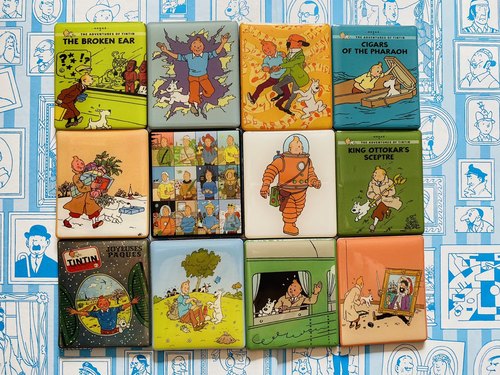 出口外贸超大磁性冰箱贴丁丁历险记TinTin（第一组）