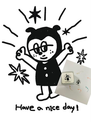 包邮出口订制手帐学生手抄报小清新印章Have a nice day