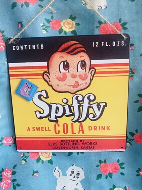出口可爱美式复古可乐Spiffy男孩铁皮画挂画装饰挂饰画