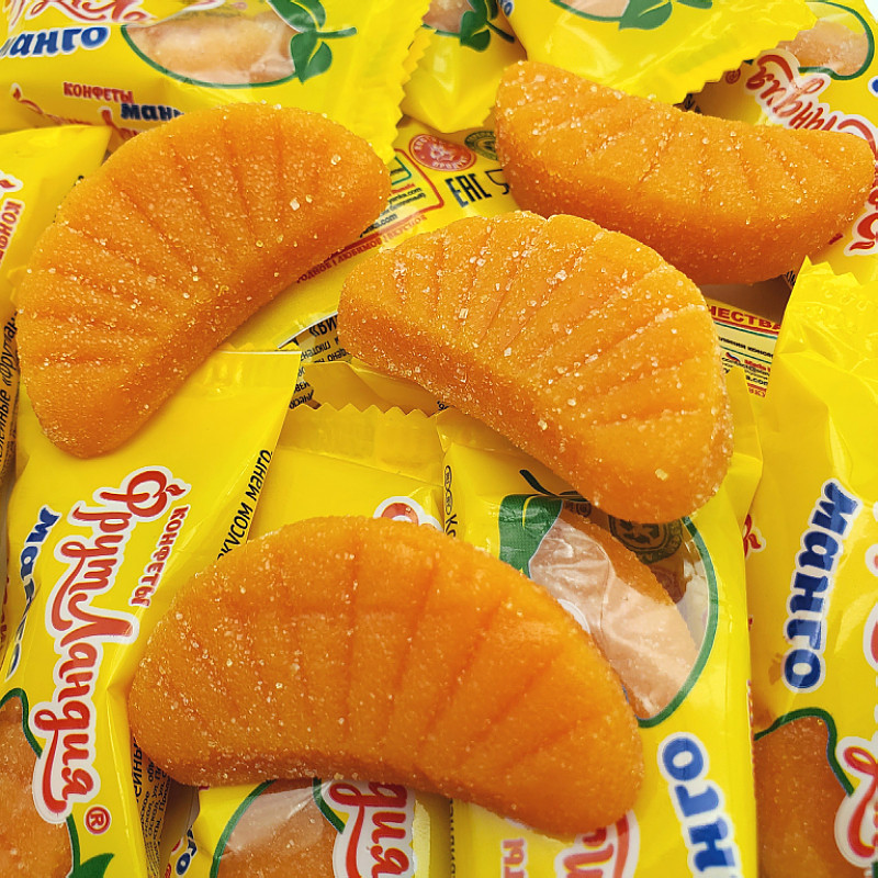 俄罗斯进口Slavyanka水果园芒果软糖橡皮糖喜糖年货独立包装500g
