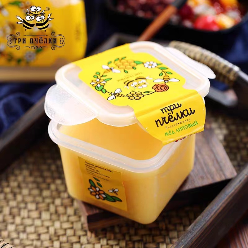 特里普乔卡俄罗斯原装进口纯正蜂蜜方盒椴树蜜600g