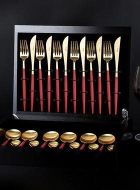 葡萄牙Cutipol西餐餐具刀叉套装高档不锈钢牛排刀叉勺ins风礼盒24