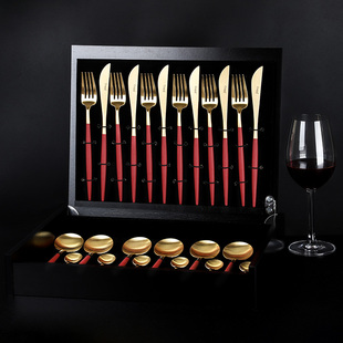 葡萄牙Cutipol西餐餐具刀叉套装高档不锈钢牛排刀叉勺ins风礼盒24