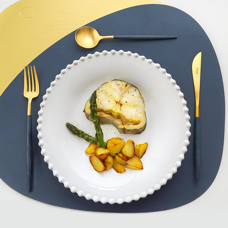 Cutipol葡萄牙手工家用不锈钢西餐具刀叉勺筷套装网红甜品小勺蓝