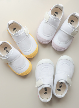 日本鼻子BREZ幼儿园室内鞋儿童网面小白鞋男女学生鞋软底防滑透气