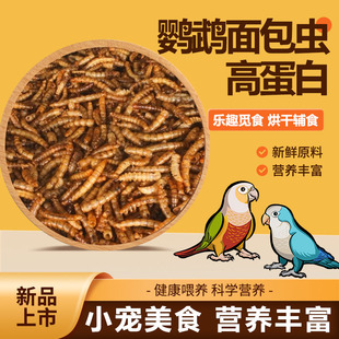 鹦鹉面包虫干鸟饲料营养辅食干面包虫和尚小太阳鸟粮零食鸟磨嘴虫