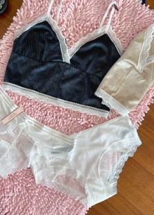 维家外贸原单新款法式复古哑光丝绒舒适性感美背内衣高级感柔滑