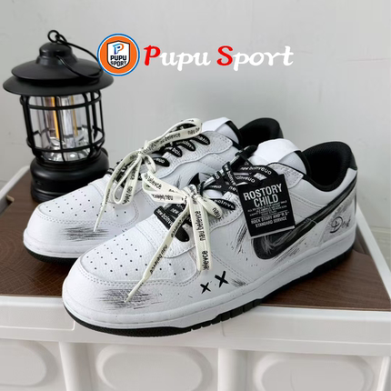 定制球鞋 Nike Big 砚痕星尘 四季 减震耐磨轻便低帮板鞋男款