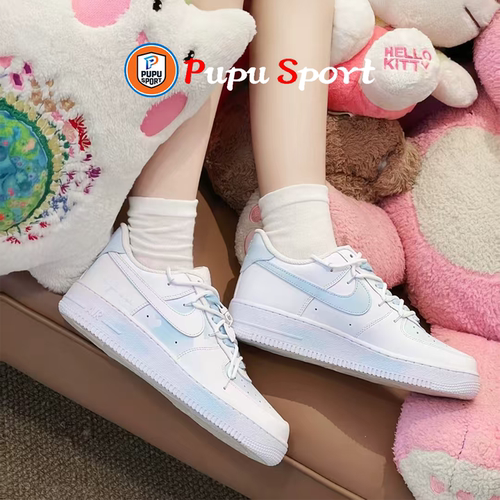 【定制球鞋】 Nike Air Force 1 心语心愿 涂鸦 蓝白