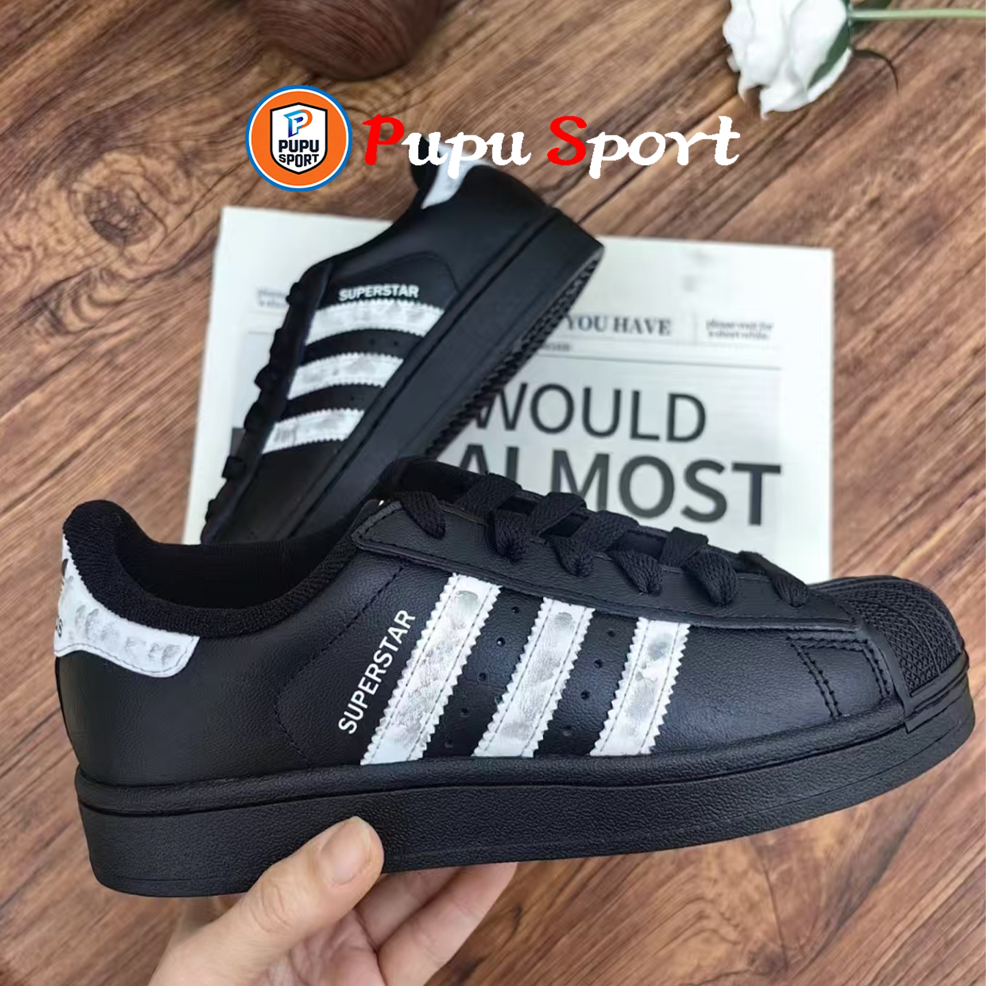 球鞋定制 Adidas/阿迪达斯 originals 暗夜纹影男女子贝壳头板鞋