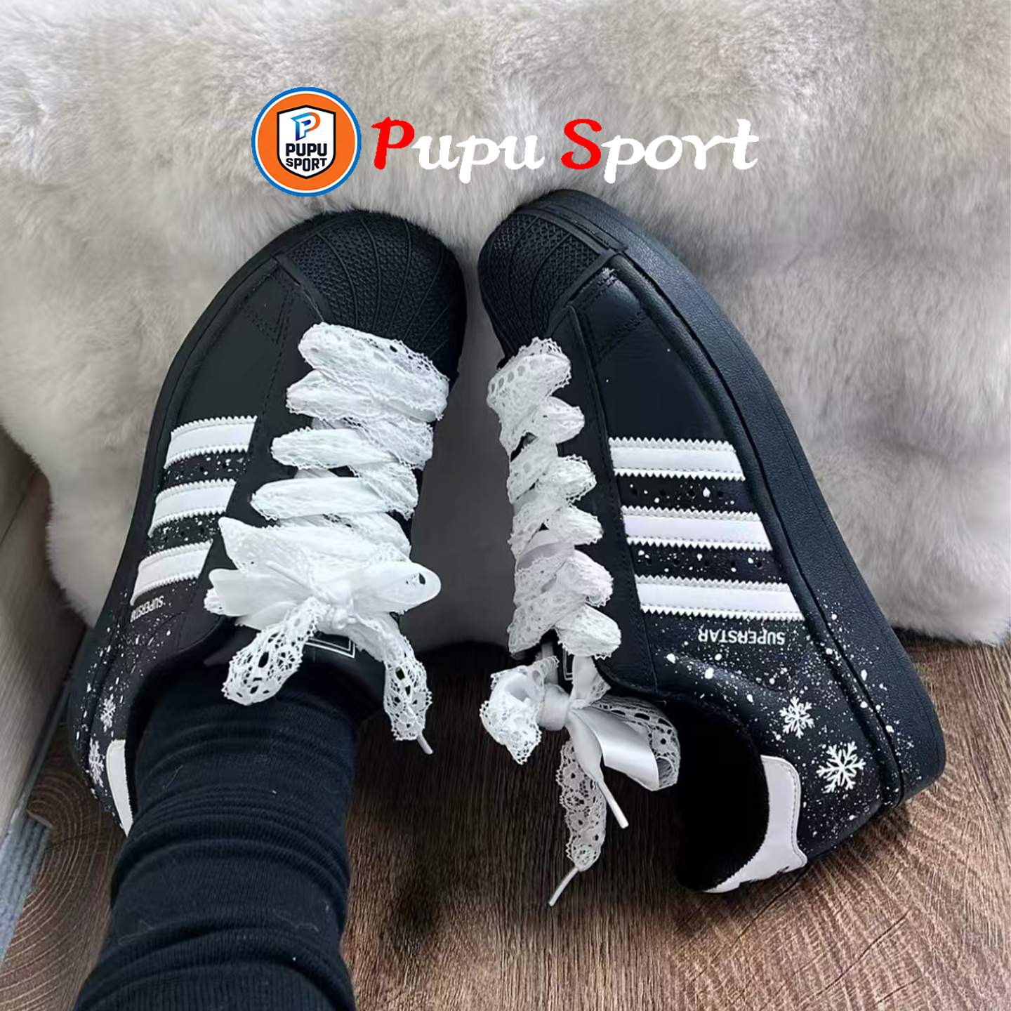 球鞋定制adidas originals Superstar2 漫雪晶灵贝壳头低帮女子鞋