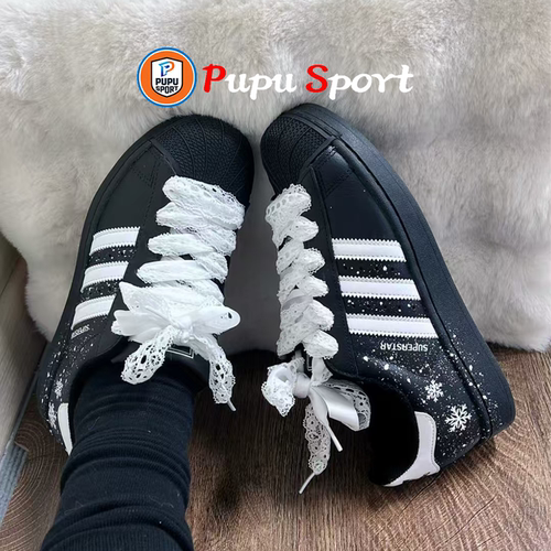 球鞋定制adidas originals Superstar2 漫雪晶灵贝壳头低帮女子鞋