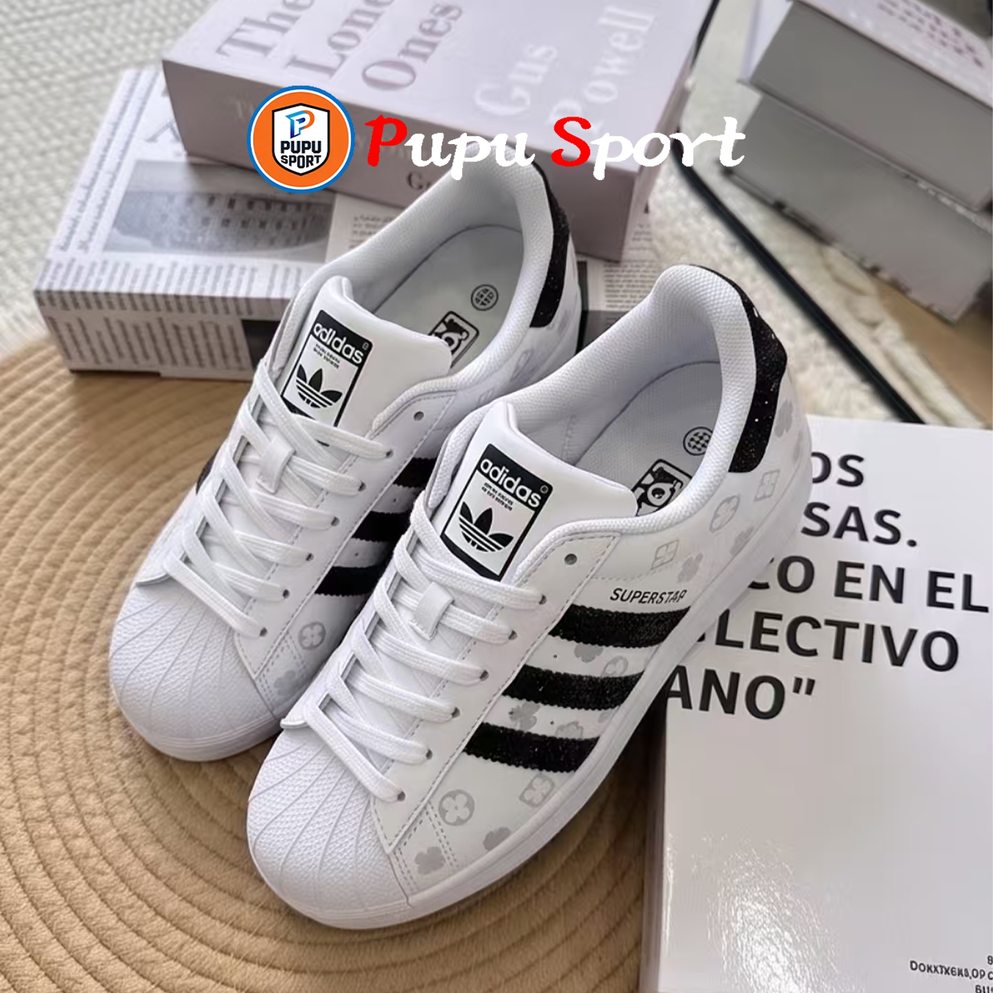 【定制球鞋】adidas originals SUPERSTAR 灰白轻奢 低帮 板鞋图片