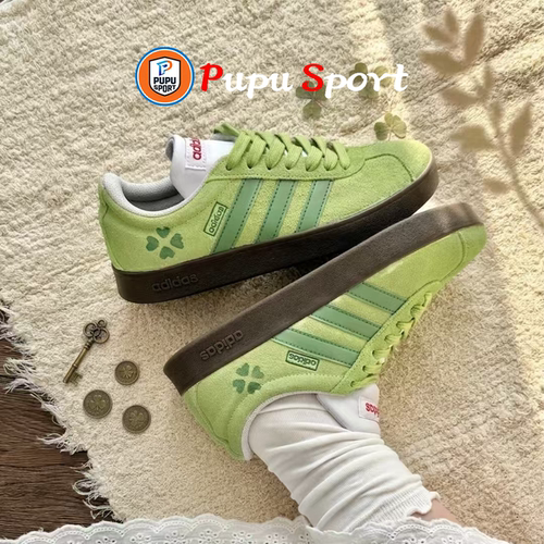 【定制球鞋】adidas neo VL Court 2.0 幸运四叶草 adidas