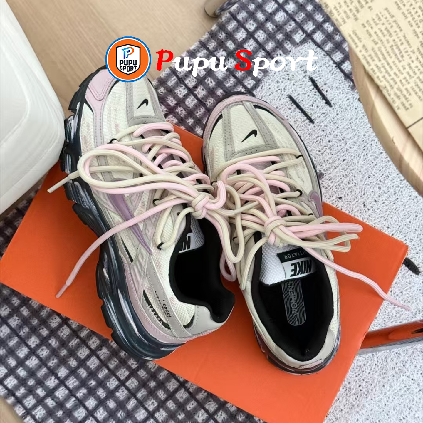 球鞋定制 Nike/耐克 Initiator 春日来信做旧机能女子复古老爹鞋