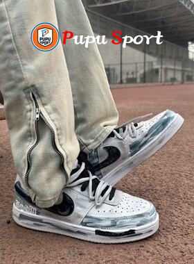 【定制球鞋】Nike Court Vision哥特纪元增高防滑潮流手绘板鞋