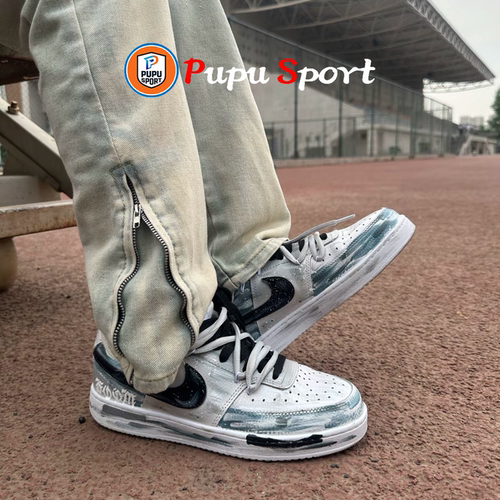【定制球鞋】Nike Court Vision哥特纪元增高防滑潮流手绘板鞋