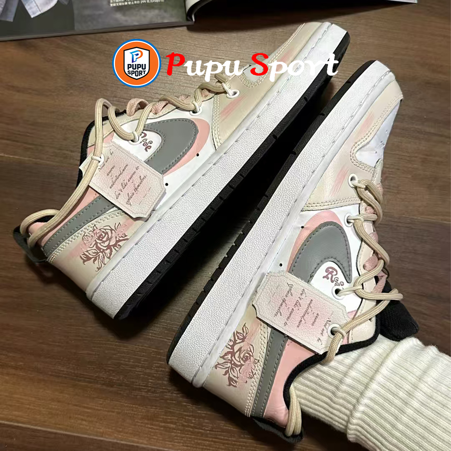 【定制球鞋】Nike Court Borough 誓言玫瑰 百搭 灰粉,运动鞋new,板鞋,淘宝优惠券,粉丝福利购,淘宝优惠卷